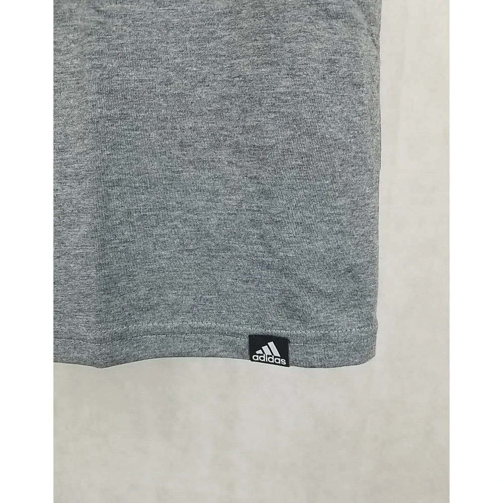 NWT Adidas Shirt Boy Size Medium Short Sleeve Gray TShirt Graphic Active Tee NEW
